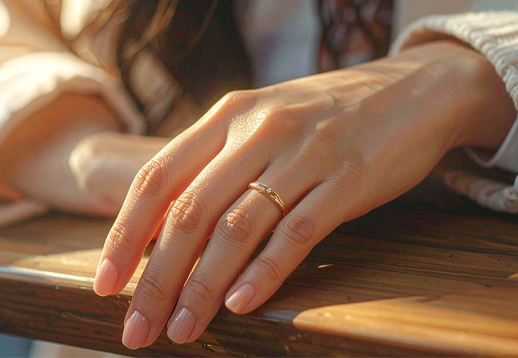 結婚指輪を日常で身につける手元のイメージ